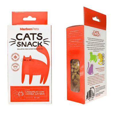 CATS SNACK GALLETAS CANGREJO CON HIERBA GATERA