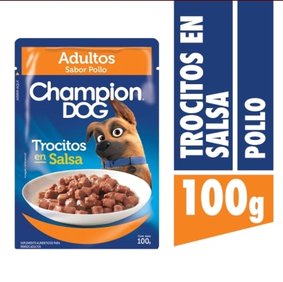 CHAMPION DOG 100 GRS. POUCH POLLO1