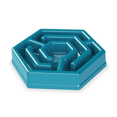 COMEDERO INTERACTIVO HEXAGONAL AZUL