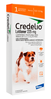 CREDELIO 225 MG PERRO 5.5-11 KG X 1 COMP MAST1