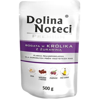 DOLINA NOTECI DOG 500 GRS. POUCH CONEJO CON ARANDANOS