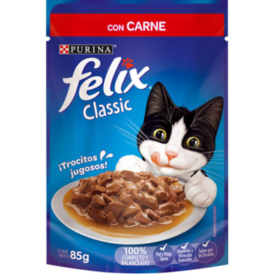 FELIX 85 GRS. POUCH CARNE