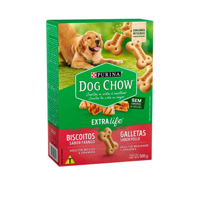 DOG CHOW 500 GRS. GALLETA ADULTO RAZA MED/GRANDE