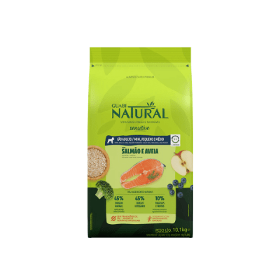 GUABI NATURAL PERRO ADULTO SENSITIVE R. PEQ. SALMON Y AVENA 2,5 KG1