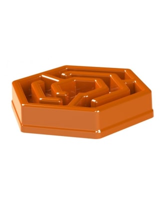 COMEDERO INTERACTIVO HEXAGONAL NARANJO1