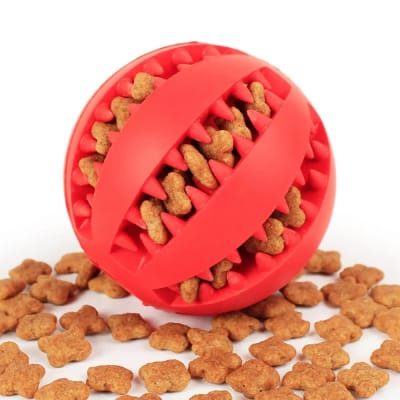 CAMON JUGUETE PERRO PELOTA GOMA CON DIENTES 5 CM