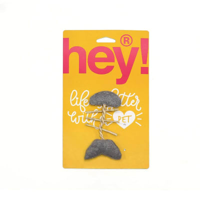 HEY! JUGUETE GATO PESCADO ESPINA GRIS