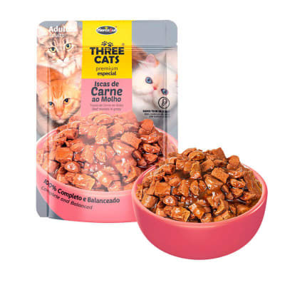 THREE CATS ORIGINAL 85 GRS. POUCH ADULTO CARNE