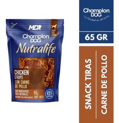CHAMPION DOG 65 GRS. SNACK NUTRILIFE POLLO1
