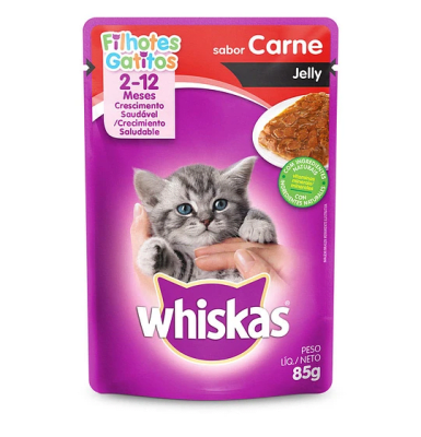 WHISKAS 85 GRS. POUCH JELLY GATITO CARNE