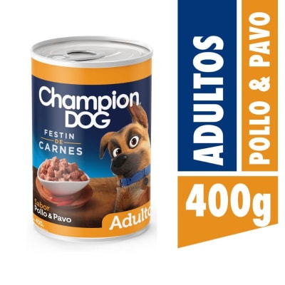 CHAMPION DOG 400 GRS. LATA FESTIN POLLO/PAVO1