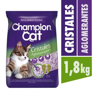 CHAMPION CAT ARENA CRISTALES AGLOMERANTE 1,8 KG.