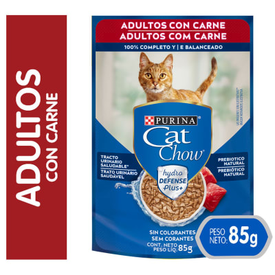 CAT CHOW 85 GRS POUCH CARNE