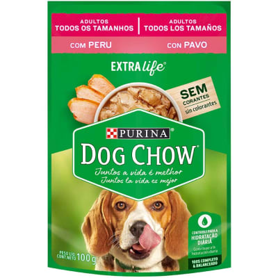 DOG CHOW 100 GRS. POUCH ADULTO TODOS LOS TAMAÑOS-PAVO