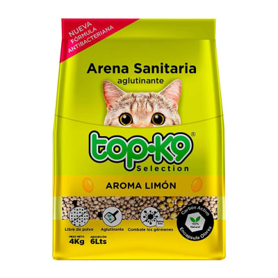 TOP K9 ARENA AGLUTINANTE LIMON 4 KG.1