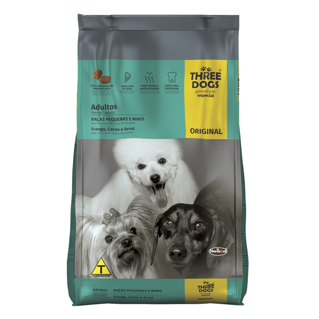 THREE DOGS ORIGINAL ADULTO R. PEQUEÑA 3 KG.1