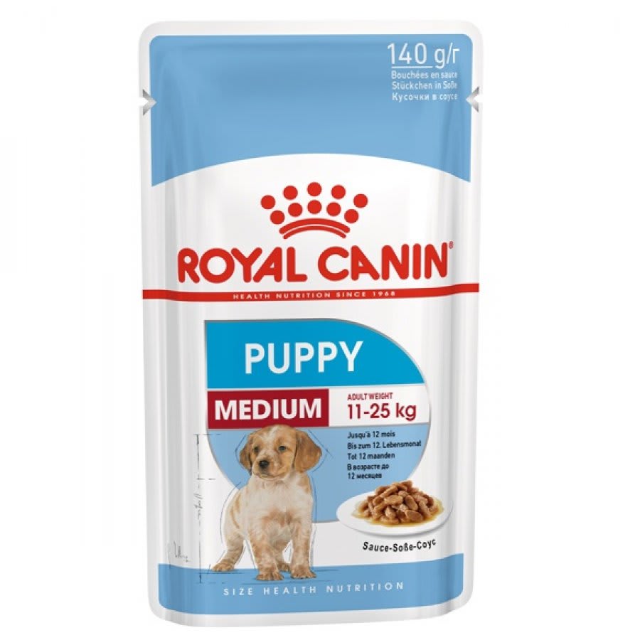 ROYAL CANIN 140 GRS. POUCH PERRO MEDIUM PUPPY1