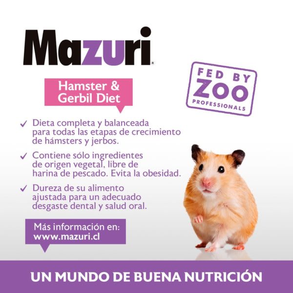 MAZURI HAMSTER & JERBO DIET 350 grs1