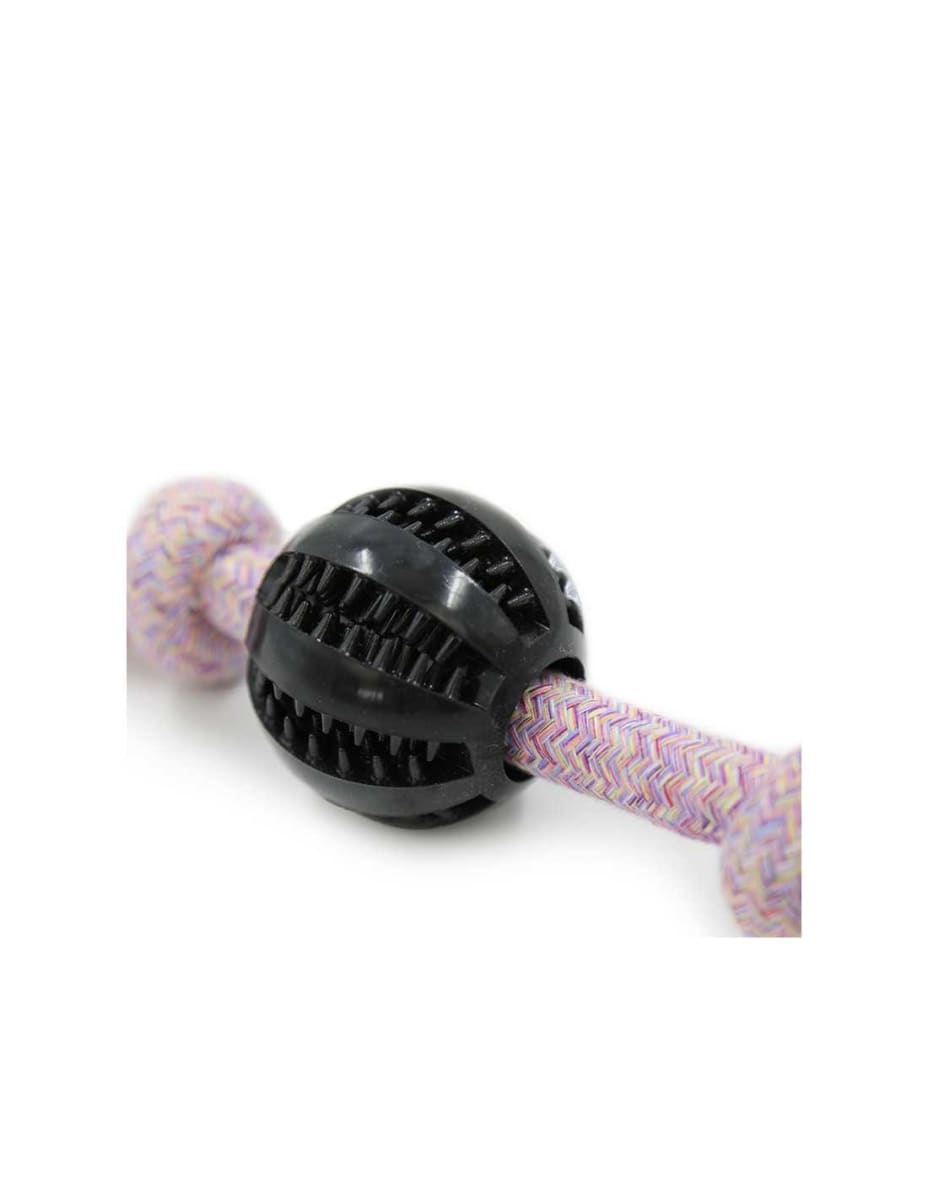 HEY! JUGUETE PERRO CUERDA CON NUDOS Y PELOTA PERROS2