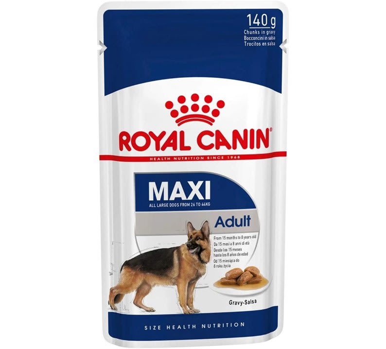 ROYAL CANIN 140 GRS. POUCH PERRO MAXI ADULT1