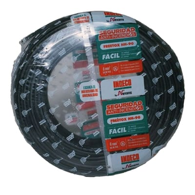 Cable Eléctrico NH-90 750v Libre Halógeno 4MM2 Negro Freetox-PC Indeco