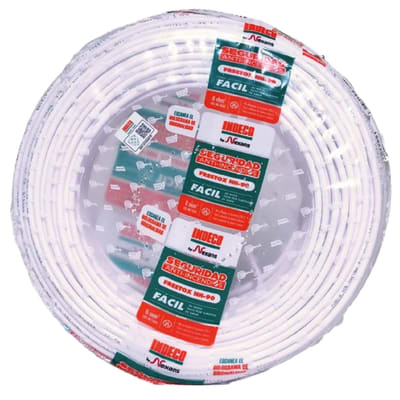 Cable Eléctrico NH-90 750v Libre Halógeno 4MM2 Blanco Freetox-PC Indeco