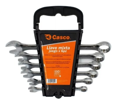 Llave mixta juego x 6 pzs mm (8, 10, 12, 13, 14 y 17)