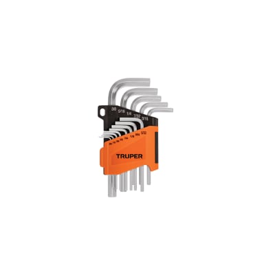 Juego de llaves allen 13 piezas con organizador de plástico Truper 15545