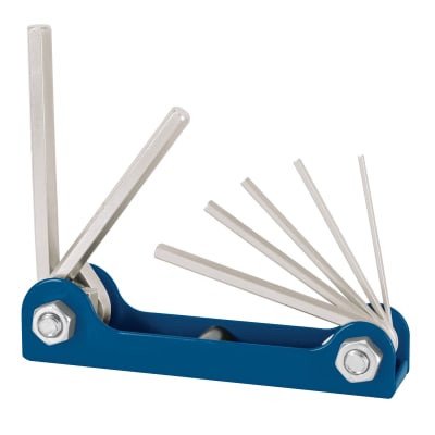 Juego de 7 llaves allen hexagonales tipo navaja Truper