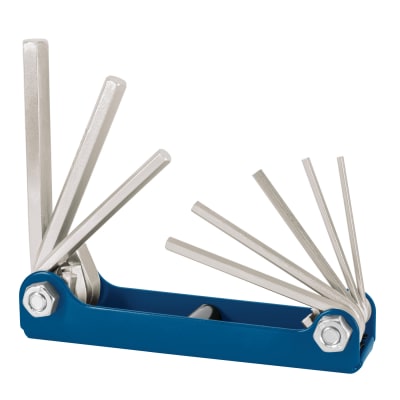 Juego de 8 llaves allen hexagonales tipo navaja Truper1