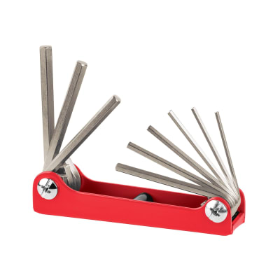 Juego De 9 Llaves Allen Tipo Navaja Cuerpo Lámina Pulgadas