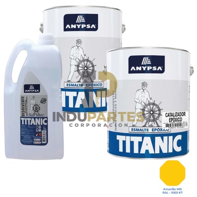 Pintura Epóxica Titanic Amarillo MD-1003 K7 Disolvente / Catalizador