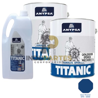 Pintura Epóxica Titanic Azul thoner EPX-5000 K7 Disolvente / Catalizador