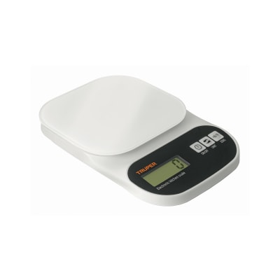Balanza Digital para Cocina 5 kg Plato de Cristal Truper 151601