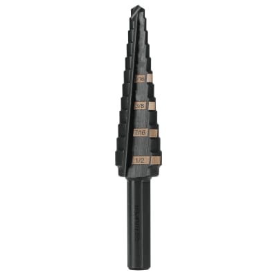 Broca escalonada óxido negro 13 escalones 1/8' a 1/2 Truper1