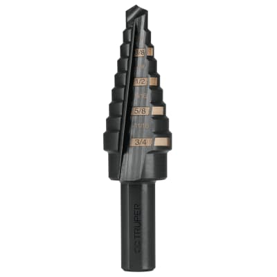 Broca escalonada óxido negro 9 escalones 1/4' a 3/4' Truper