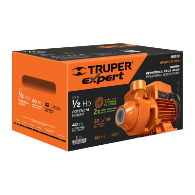 Electrobomba periférica para agua 1/2 HP 220V Truper 15019