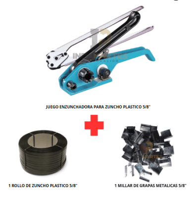 Kit De Embalaje 3 (Rollo Zuncho -Tensionadora – Tenaza - Grapas)