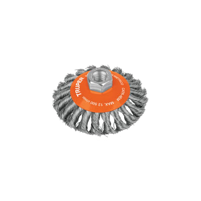 Escobilla tipo copa de alambre trenzado eje m14 Truper 141881