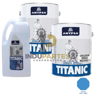 Pintura Epóxica Titanic Celeste EPX-5300 Disolvente / Catalizador