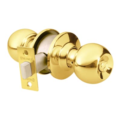 Cerradura Pomo Latón Brillante Baño Hermer 43471