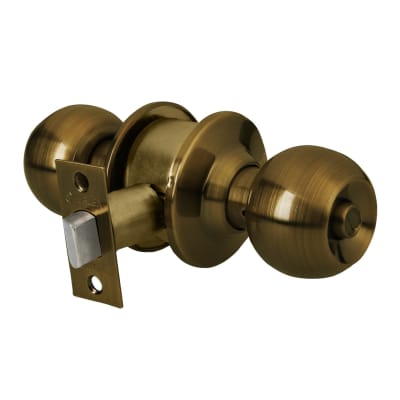 Cerradura Pomo Acero Inox Latón antiguo Baño Hermex 43468