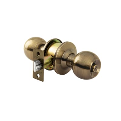 Cerradura Pomo Acero Inox Latón antiguo Habitación Hermer 43470