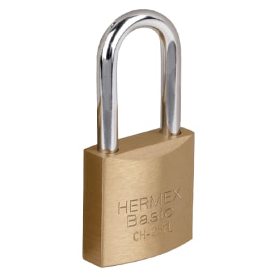 Candado De Fierro 25 Mm Color Latón Arco Largo Truper 270691