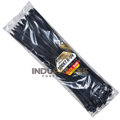 Cintillo Negro P/ Cable 500x7.6 mm (Nylon 6.6)