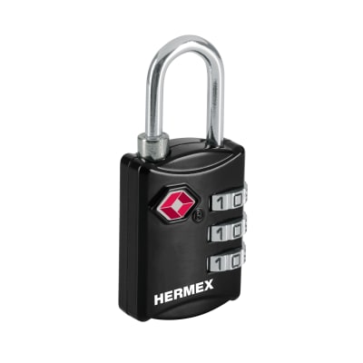 Candado maletero de combinación 27 mm, seguridad tsa 46291 Hermex
