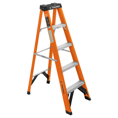 Escalera Fibra De  Vidrio Tipo Tijera 4 Escalones 175 Kg Tipo II Truper 100224