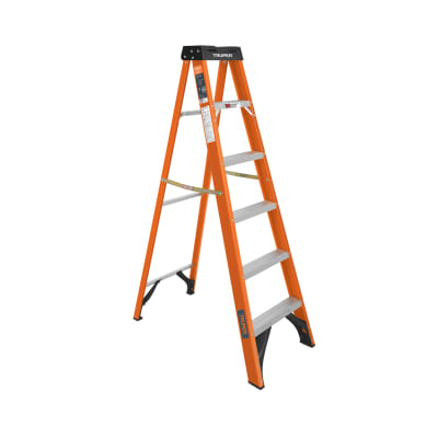 Escalera Tijera De Fibra De Vidrio 5 Peldaños Capacidad De Carga 175 Kg Truper 100225