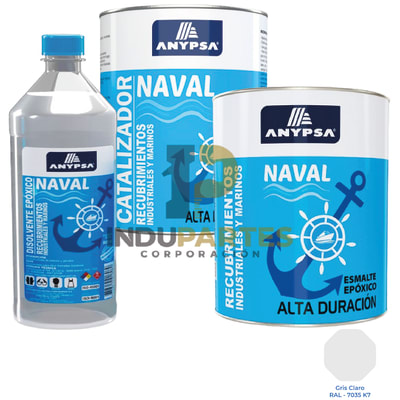 Pintura Epóxica Naval Gris Claro Ral-7035 K7 Disolvente / Catalizador
