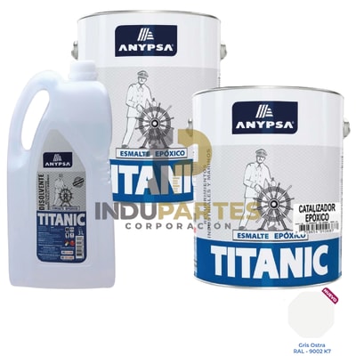 Pintura Epóxica Titanic Gris Ostra Ral-9002 K7 Disolvente / Catalizador